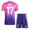 Camisolas Alemanha Wirtz 17 Criança 2º Equipamento Alternativa Euro 2024 Manga Curta